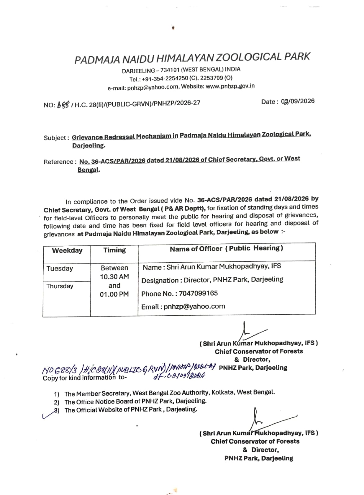 Grievance Redressal Mechanism
